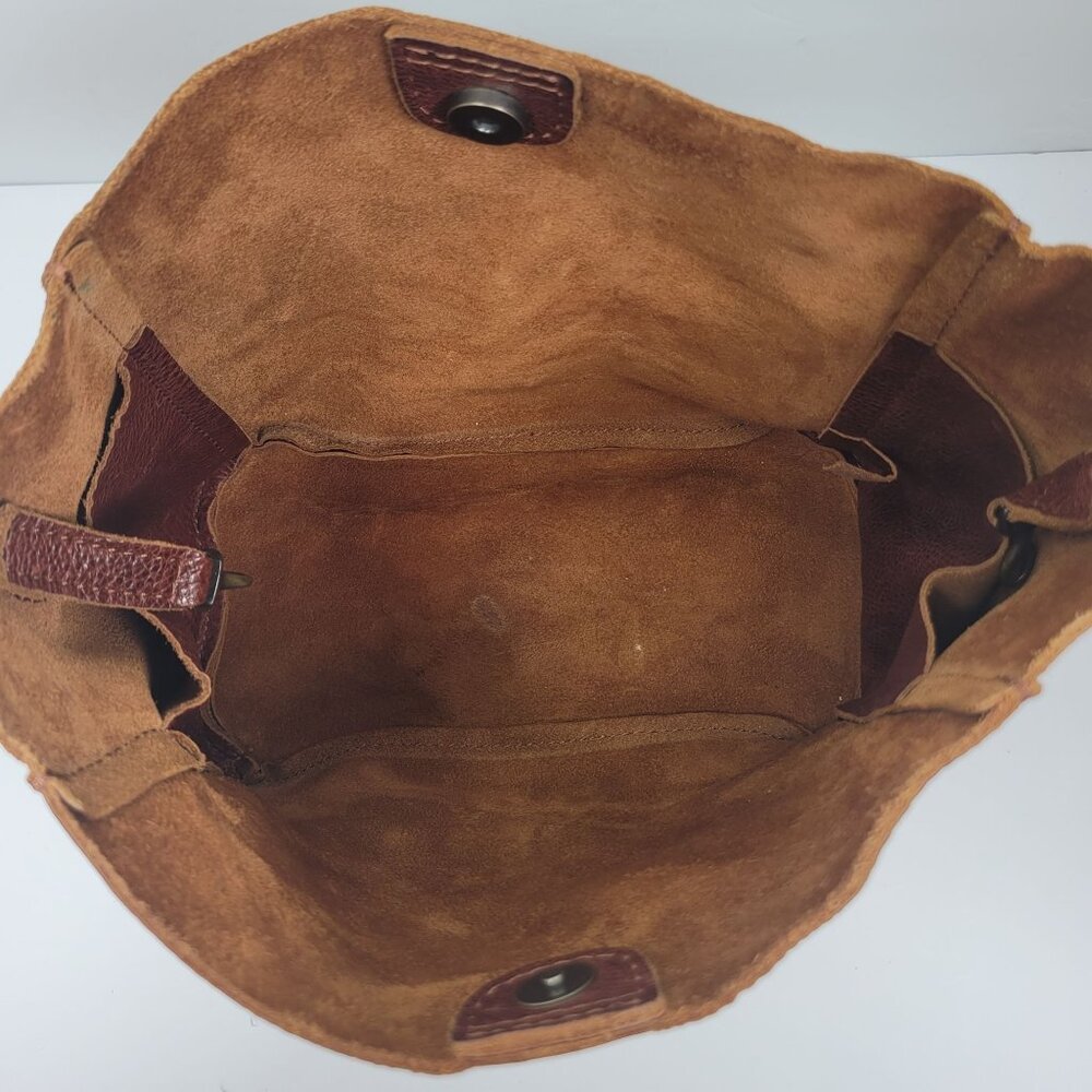 Portland Leather Co Women's Brown Leather Crossbody Bag - Picture 6 of 12